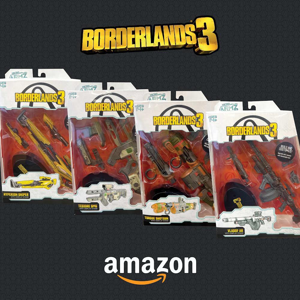Collect all four Borderlands3 MicroArmz weapon replicas, Now Available on Amazon! And keep your eye out for more gaming licenses on the way…
These replicas are in a 1:6 scale. Grab them all at the link in our bio!