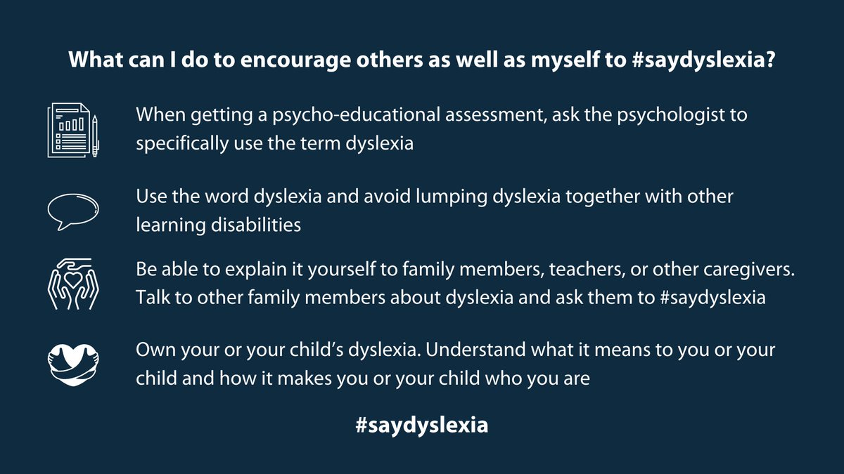 dyslexia_canada's tweet photo. Dyslexia is the most common learning disability. Being diagnosed can provide an "ah-ha" moment and a sense of relief and reassurance. Using the word #dyslexia allows for creation of tailored support services which address the specific needs of dyslexic students. #SayDyslexia https://t.co/4Abx6JPACU