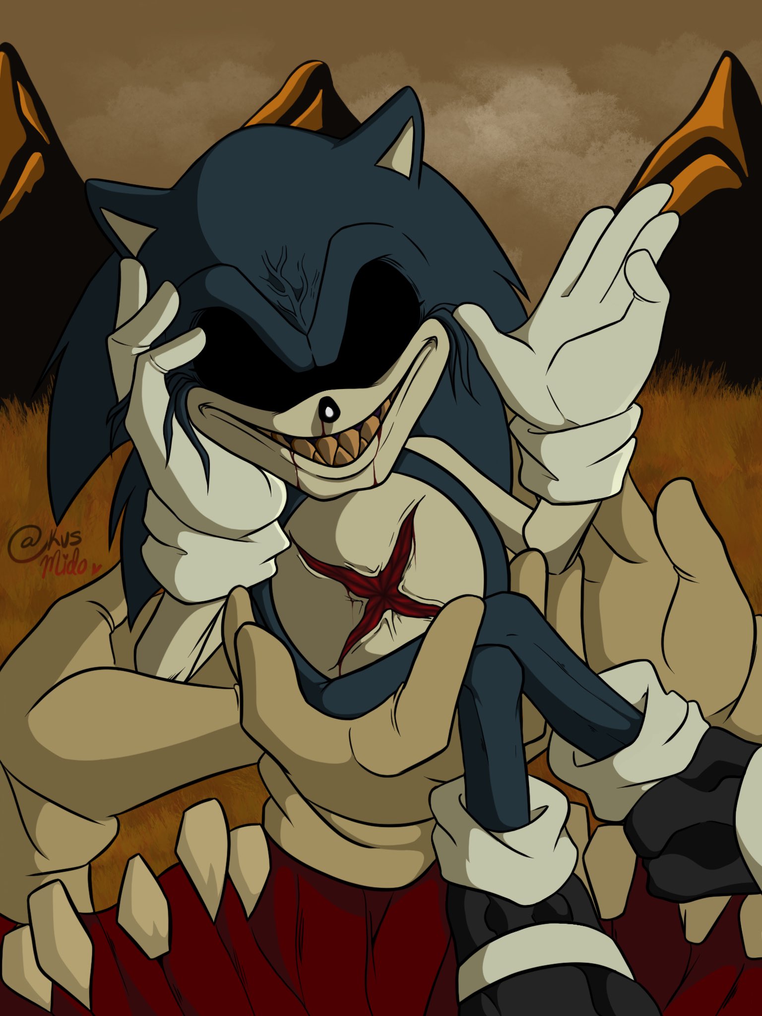 Sonic.exe and sonic by MidnightSonadowLover on DeviantArt