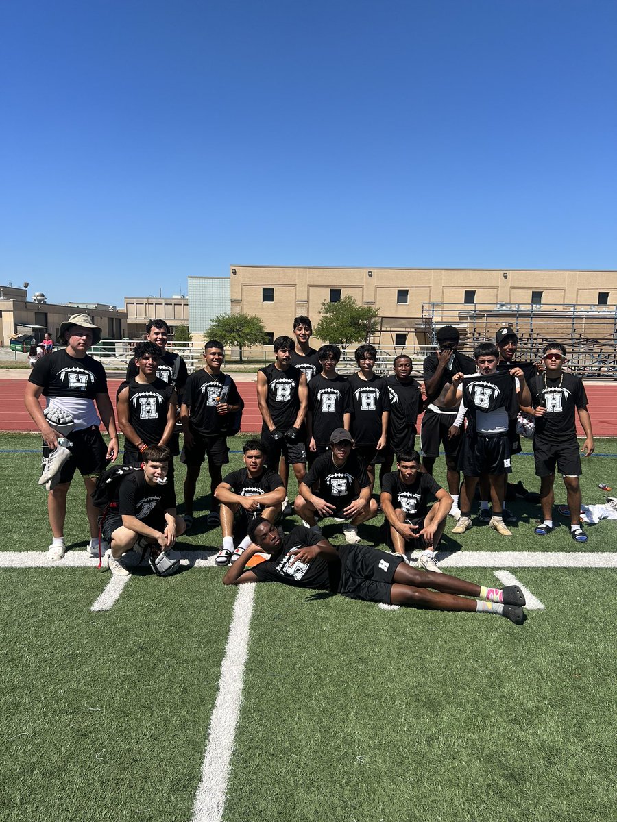 After a shaky start our boys finished the day 2-1 with wins over Madison and Brandeis in the 7on7 SQT! So proud of how we competed today and the parent support we had! #HOODAT