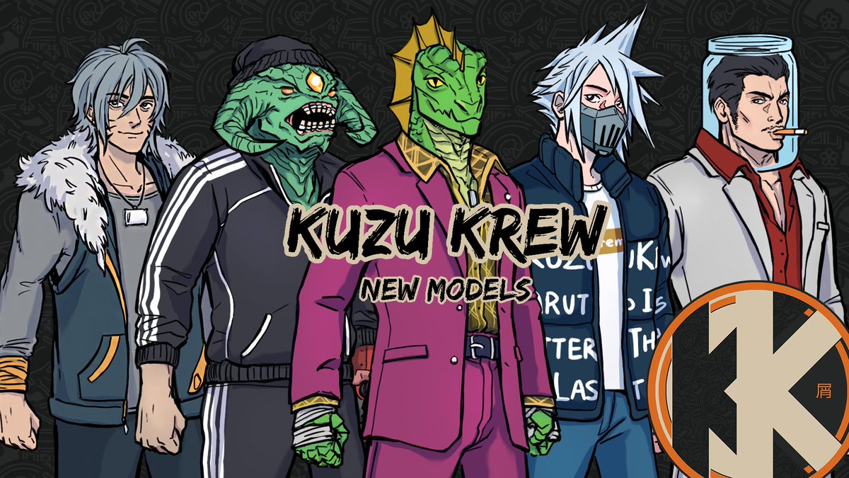 KuzuKrew's tweet photo. LETS FUCKING GO 170 FOLLOWERS

Here's the complete Kuzu Krew in their new models, made by the great @Yeojehhh 

Thank you for this milestone!

Follow us here: https://t.co/XXkGiQOfvS

#KuzuKrew #Twitch #Podcast https://t.co/SiITuZkG2f
