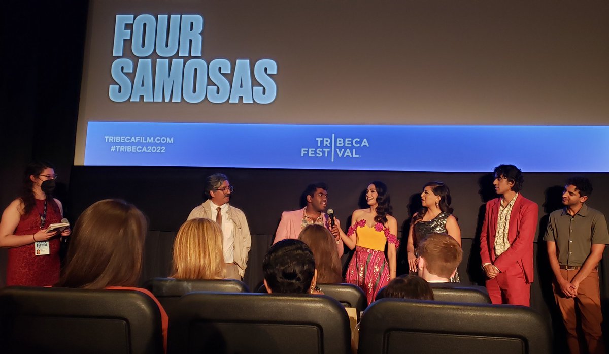 #AMustWatch 👉🏽RT <a href="/GiteshPandya/">Gitesh Pandya (TikTok @gitesh.pandya)</a>: Got to catch premiere of new film #FourSamosas at #Tribeca2022. Wonderful Artesia-set heist comedy with a great ensemble cast, had the whole audience in stitches. Big congrats to the entire team. Watch out for this one.