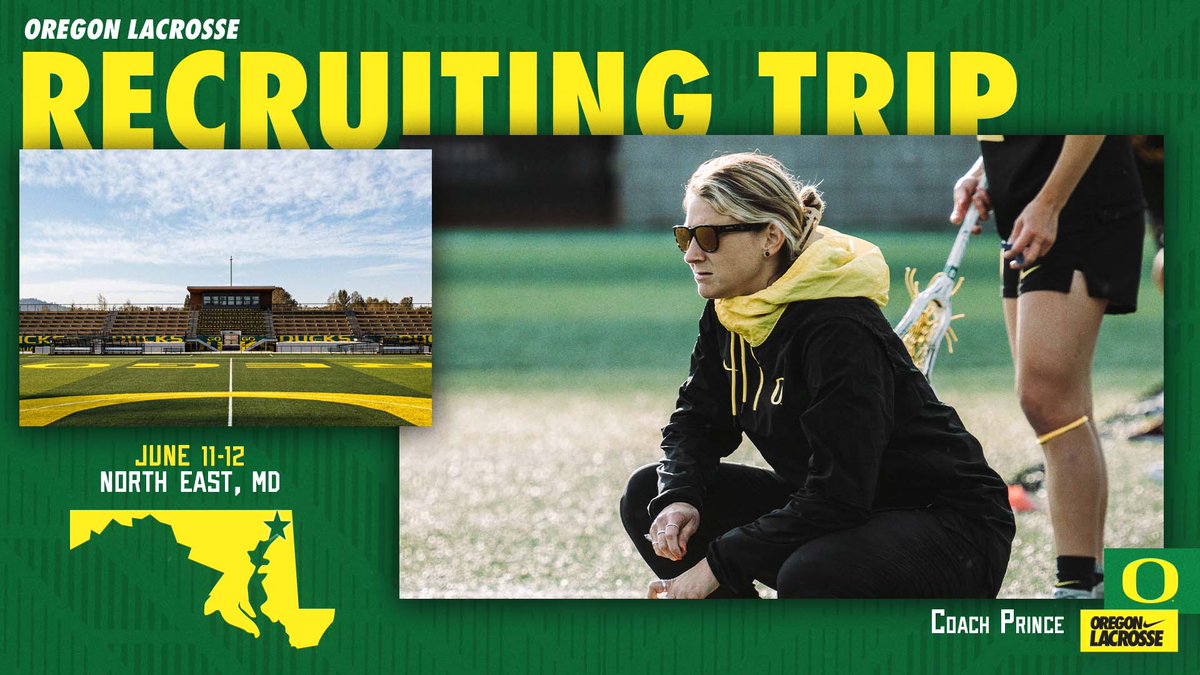 OregonWLAX's tweet photo. Looking for future Ducks on the east coast! 

#Flock23 x #Flock24 https://t.co/l1GKNOaENh