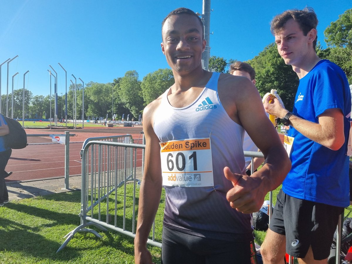 goudenspike's tweet photo. Maurice Afognon @ARVIlion pakt met 10.69 de EK u18 limiet op de 100m https://t.co/7rhOcNclQI