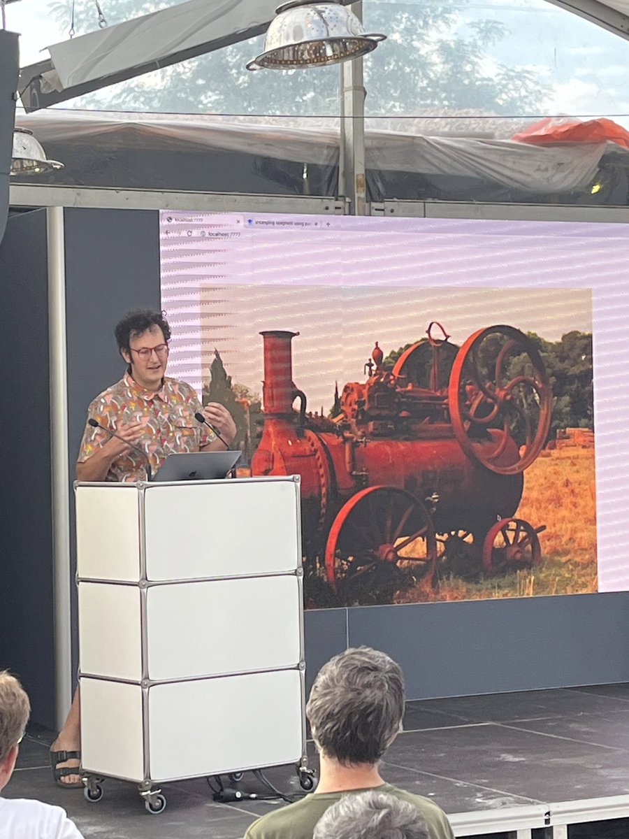 mkvlr's tweet image. Lastly, the incredibly brave @michaelglass, talking about untangling your legacy 🍝 code. To my knowledge this is the first talk delivered using #clerk slideshow 🛝 and it went great, right until almost to the end. 🙇♂️ #clojured