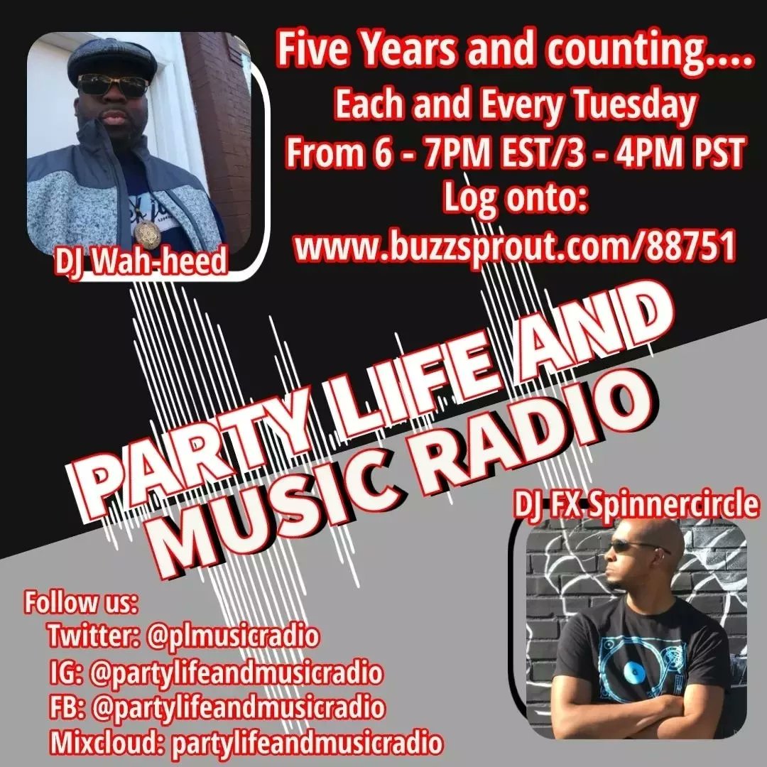 plmusicradio's tweet photo. Check us out each and every Tuesday on @buzzsprout and all of our other shows. We're getting close to 300 episodes!! @djwahheed @spinnercircle #partylifeandmusicradio #djwahheed #spinnercircle https://t.co/Jjp48zGpJF