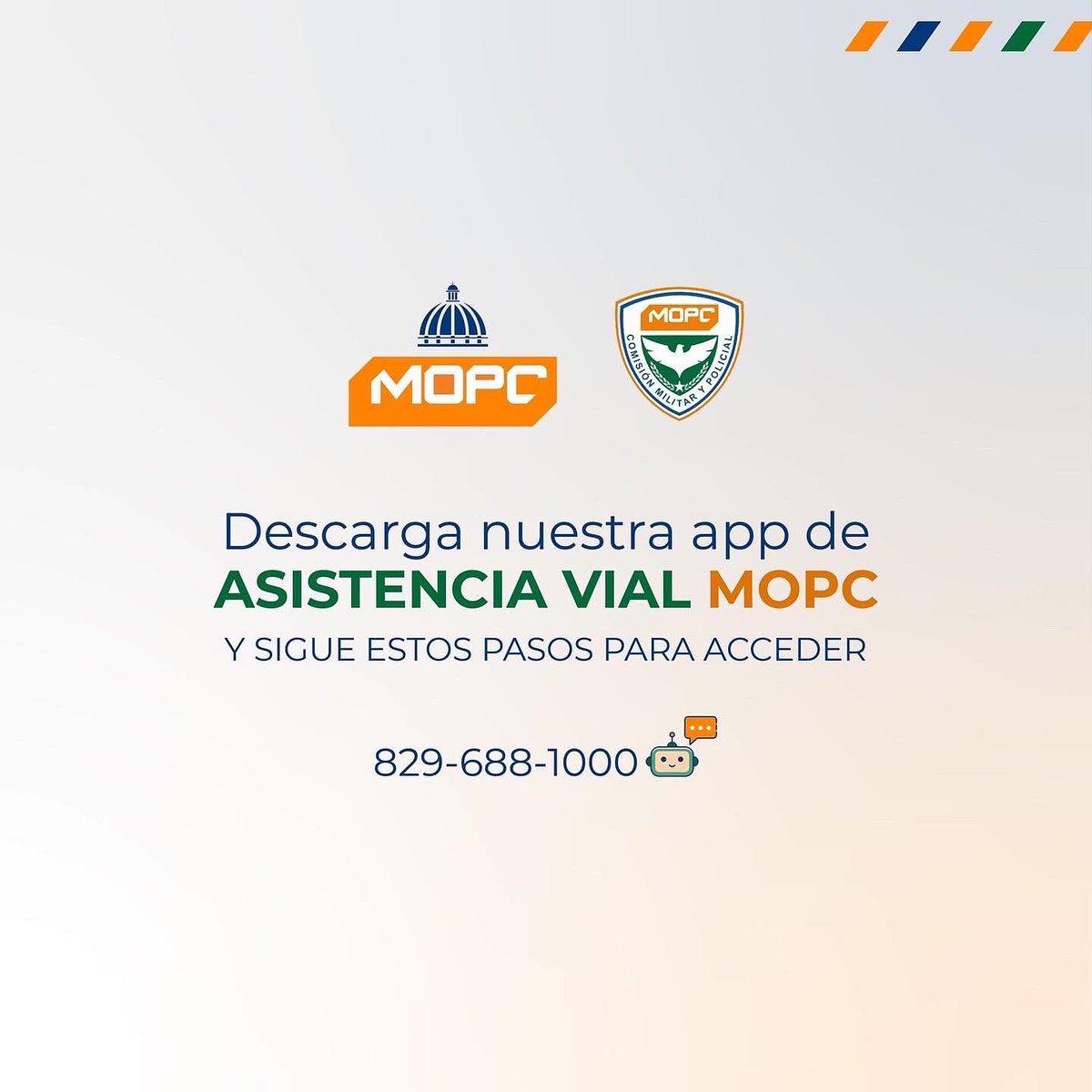CoMiPolRD's tweet photo. ¿Ya descargaste nuestra App? 

Sigue estos pasos y descarga la #AppAsistenciaVial MOPC para cualquier emergencia que se se presente en carretera. 

Descárgala por si necesitas #AyudaATiempoYSegura. https://t.co/3NFDeBd4IJ