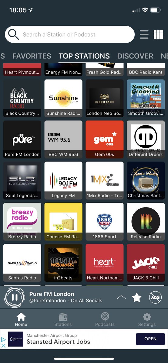 purefmuk's tweet photo. Great to see we have now made it to the #TopStations on the https://t.co/y3g00XyEPM App Thank you to all our listeners 🙏💙 https://t.co/ZHtPmstCoK