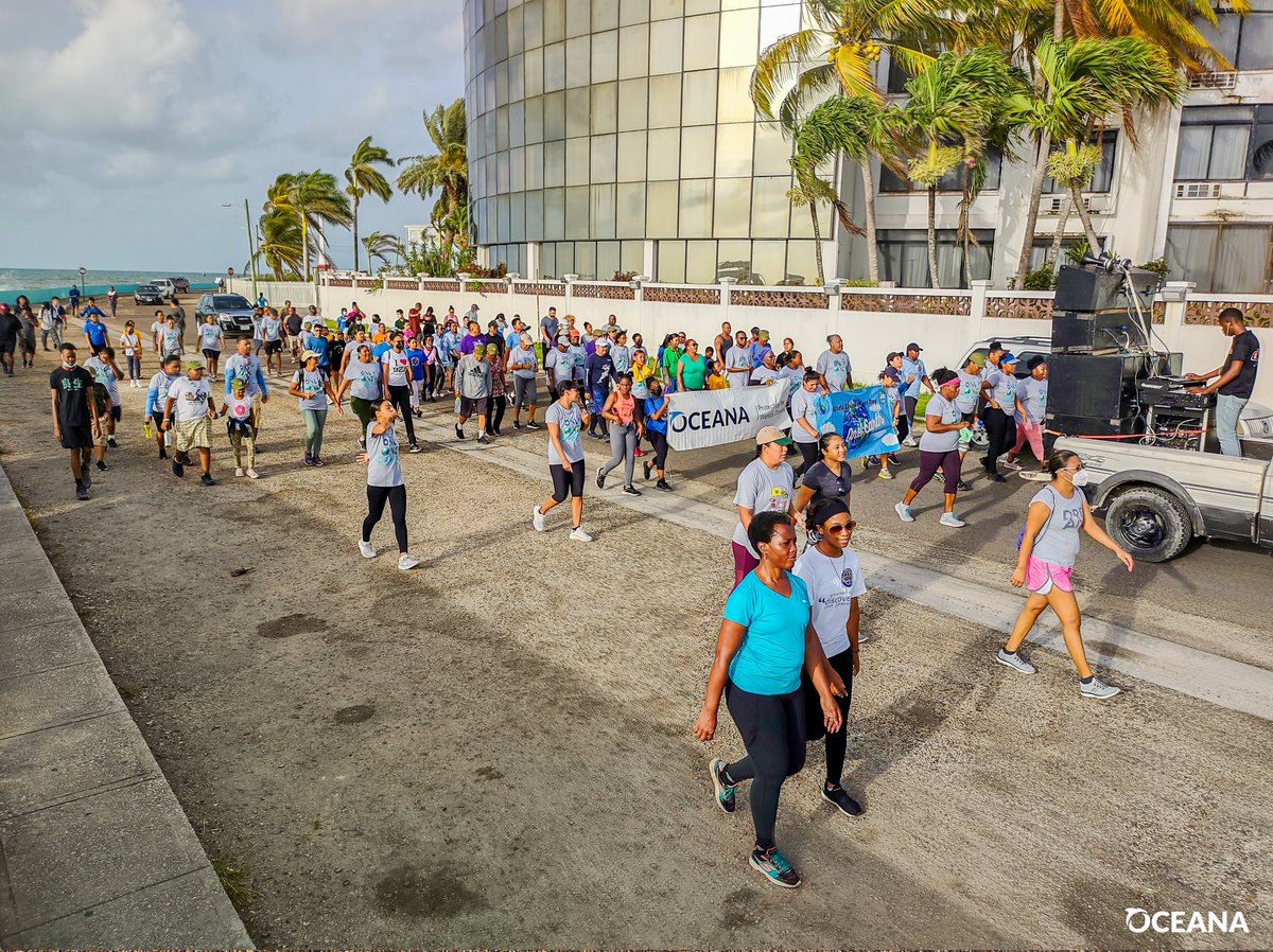 OceanaBelize's tweet photo. This morning, we teamed up with the Belize Department of the Environment - DOE to host a Walk for the Environment and Oceans in Belize City. Many thanks to everyone who came out!
#walkfortheenvironment #walkfortheoceans #belize #toloveandprotectbelize #healthylife https://t.co/JedCEh8w87