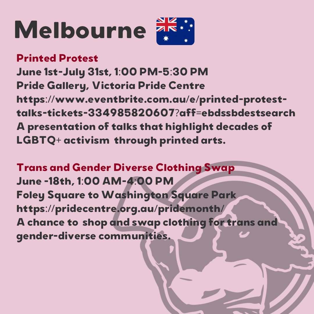 Some upcoming events to celebrate #Pride