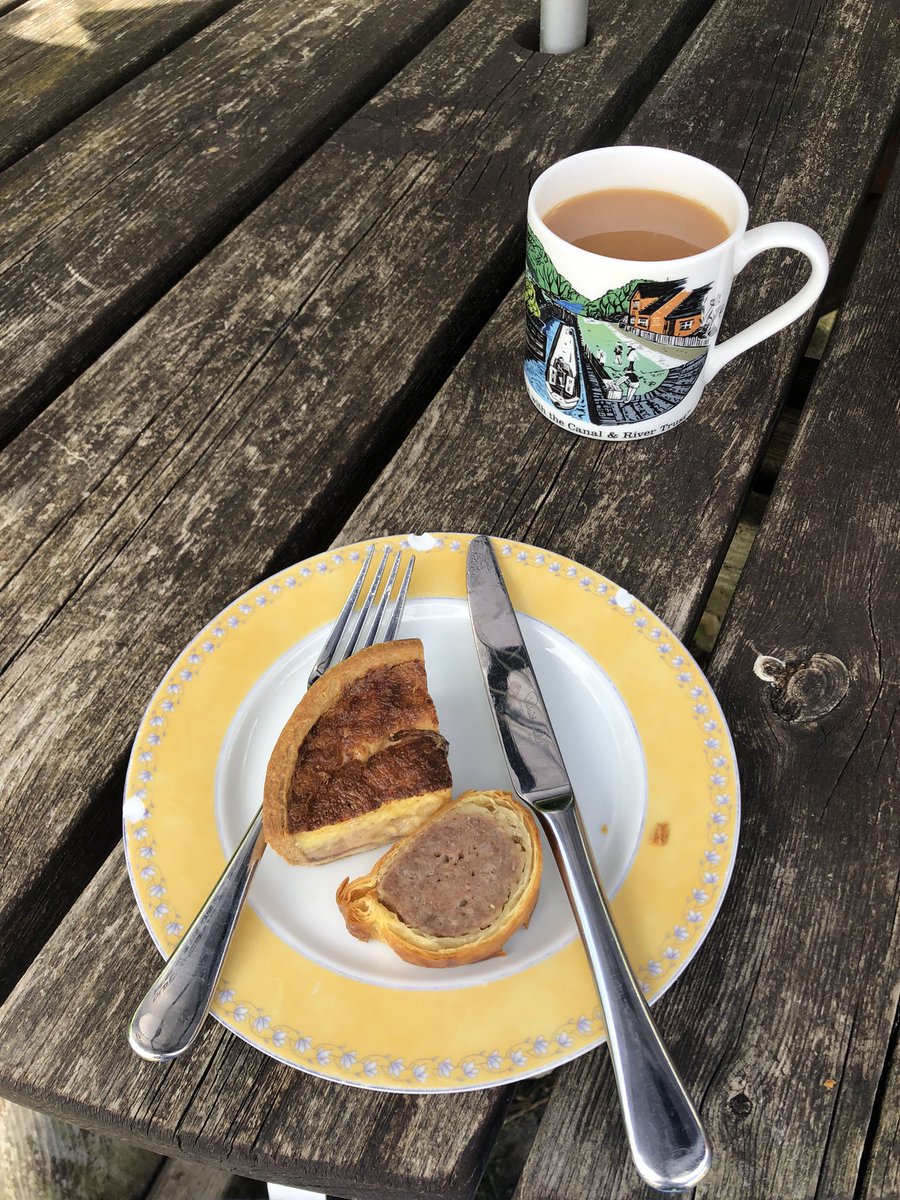 First time this season we have managed to deploy our parasol for our elevenses