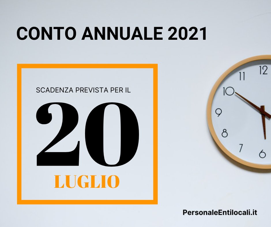 EntiLocali's tweet image. [ADEMPIMENTI IN SCADENZA]

La RGS ha pubblicato la Circolare n.25 del 10/6/2022 relativa all'adempimento del Conto Annuale 2021.
Scadenza prevista 20/7/2022.

rgs.mef.gov.it/VERSIONE-I/new…