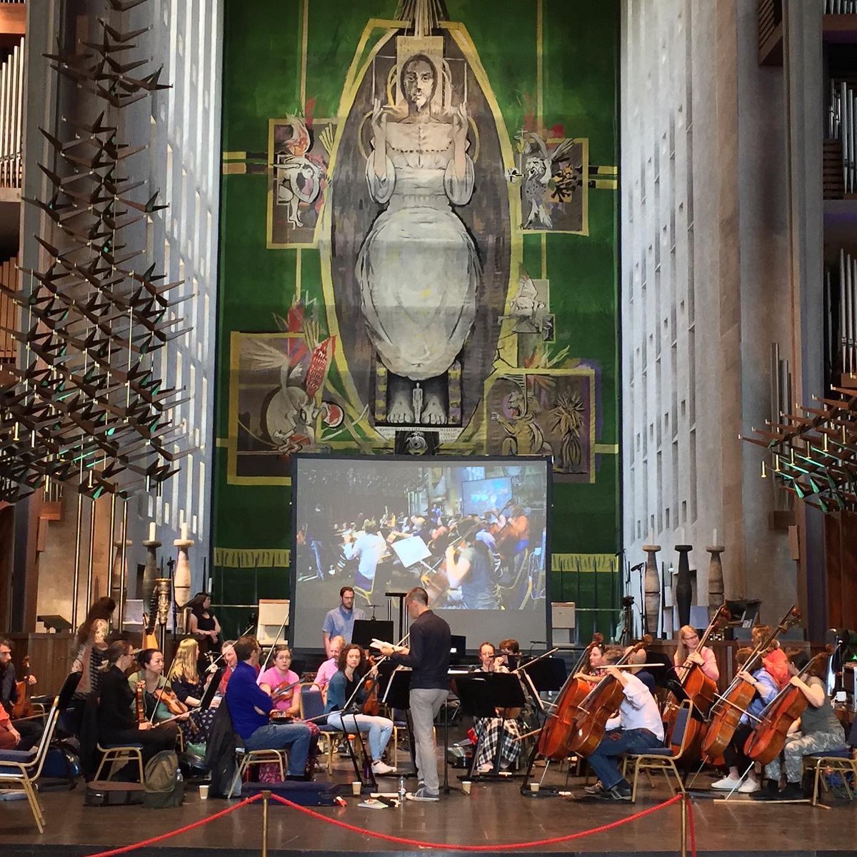 mrgrahamross's tweet photo. Whoa! An unexpected Saturday, jumping in to debut with @Orchestra_Swan tonight with a dream of a programme in Coventry Cathedral. Can’t wait.
#jumpingin #debut #orchestraoftheswan #coventrycathedral #conductor #concert #mywork https://t.co/tZA87D24bL