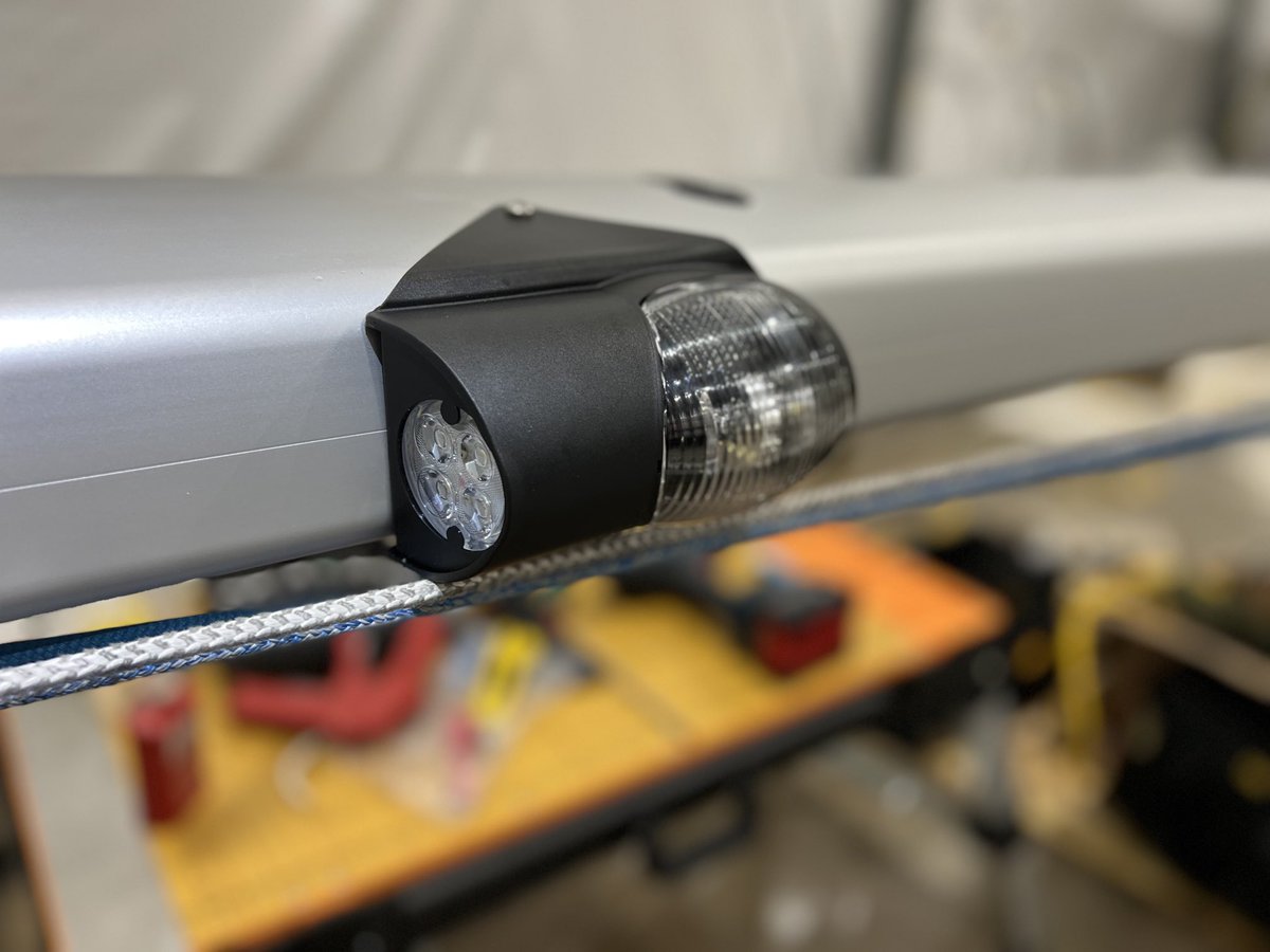 morganscloud's tweet photo. So far I’m liking this anchor / steaming light from @MarinebeamLED. Only one I could find where the deck light was LED too. Good to leave on all night in busy anchorages in addition to the anchor light #rigging #ontest #electrical #anchoring https://t.co/d6XvIojKub