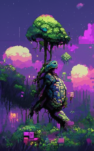 ElevatedNine's tweet photo. #Turtled.
Here are the #turtles for today with the #pixelartdiffusion notebook. Please click on the images to see the full view:)
#AIart #AiArtwork #aiartcommunity #pixelart #fantasy #digitalart #nftart https://t.co/C4ybW8FtR8