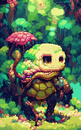 ElevatedNine's tweet photo. #Turtled.
Here are the #turtles for today with the #pixelartdiffusion notebook. Please click on the images to see the full view:)
#AIart #AiArtwork #aiartcommunity #pixelart #fantasy #digitalart #nftart https://t.co/C4ybW8FtR8