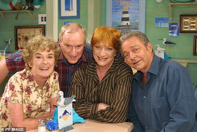 TheNorskaPaul's tweet photo. “Stone the Crows Elsa” 😆
#RayMeagher nominated for a #GoldLogie AGAIN at the age of 77, after winning one in 2010.
The #Australian has appeared in every season of #HomeandAway since it began in 1988, playing Alf Stewart for 34 years. https://t.co/BWtOZpz4hl