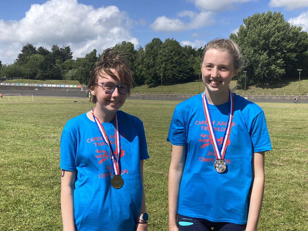 NeatsJohn's tweet photo. Succesful day at Cardiff Junior Tri for Sioned and Megan! @GlantafPEMerch https://t.co/0SIntpznk7