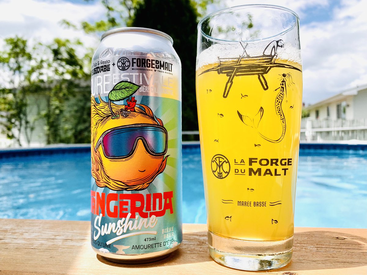 mike_tremblay's tweet image. On profite du peu de soleil pour boire une savoureuse bière sûre à la tangerine. Partenariat des chums de la Microbrasserie La Forge du Malt et Broue Pub &amp;amp; Resto Le Trou du diable, cette bière goûte l’été et le 🌞. Sautez là-dessus!
