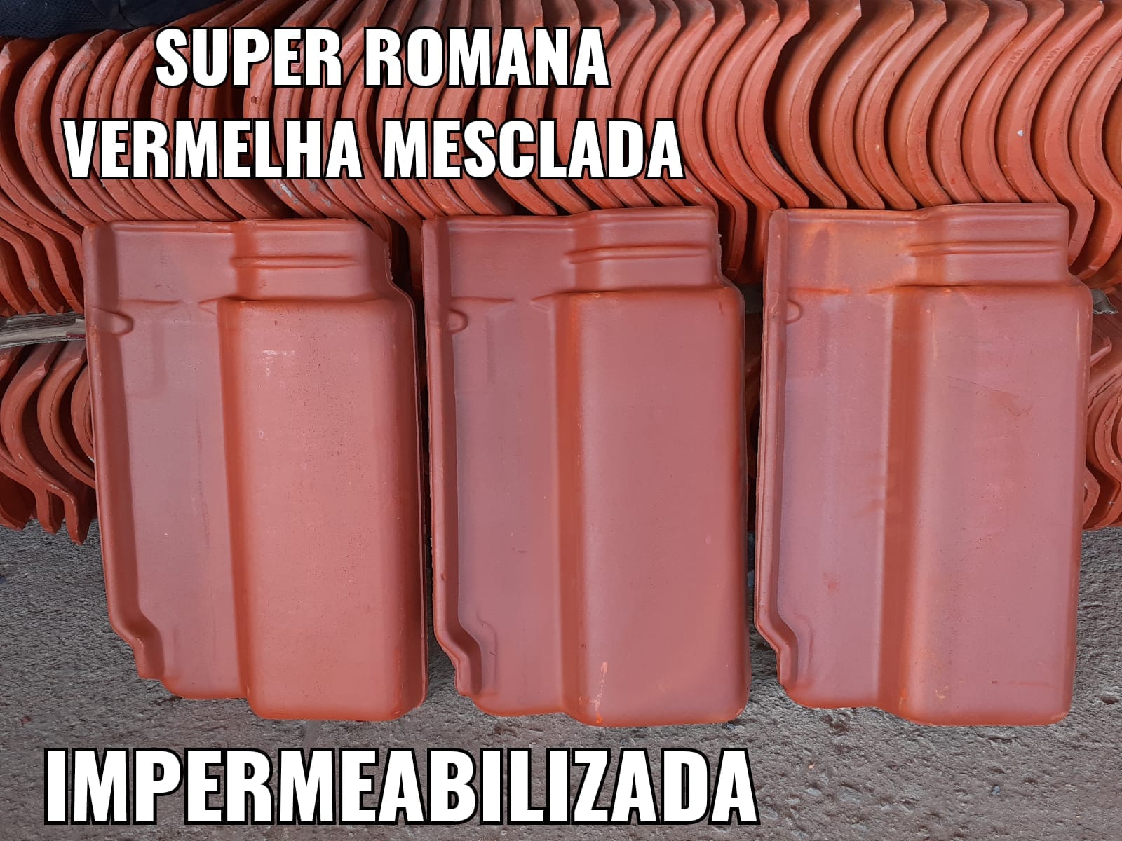 Telha romana vermelha em recife