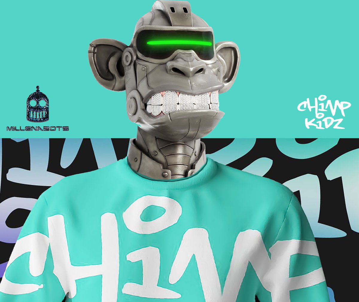 ◇◈◆ 💎Millena Bots x Chimp Kidz 🐵

5x WL spots for <a href="/MillenaBots/">MillenaBots</a> 
5x WL spots for @ChimpKidz

🎟 To enter:  

1️⃣ Follow <a href="/MillenaBots/">MillenaBots</a>  &amp;  @ChimpKidz
2️⃣ Like, RT &amp; tag 3 friends 
3️⃣ Join Discord:  discord.gg/3nEWzme3 

Turn on notifications bell
#NFTs #NFTGiveaway #SolanaNFT