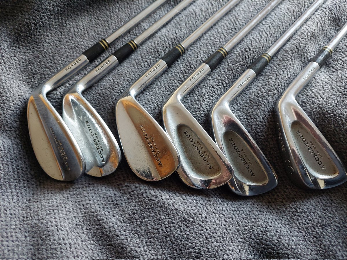 mackey001's tweet photo. @doglegpar3 Played with Ben Sayers Access Tour ironsfor most of the '90s and a good chunk of the '00s. Hybrids ... 3i - 7i cavity back. 8i - SW bladed. Here's what's left of them. Nice! ๐โโ๏ธ
#bensayers https://t.co/Qll5VHFWDC
