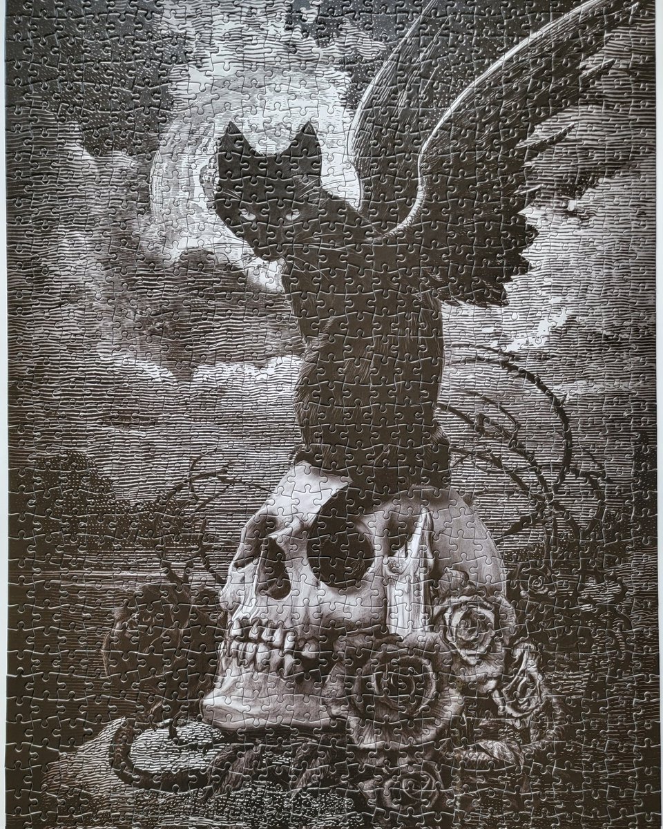 puzzles42's tweet photo. Nine Lives of Poe 1000-piece #jigsawpuzzle #blackcats #puzzles #puzzle https://t.co/a7SfF5YUH4