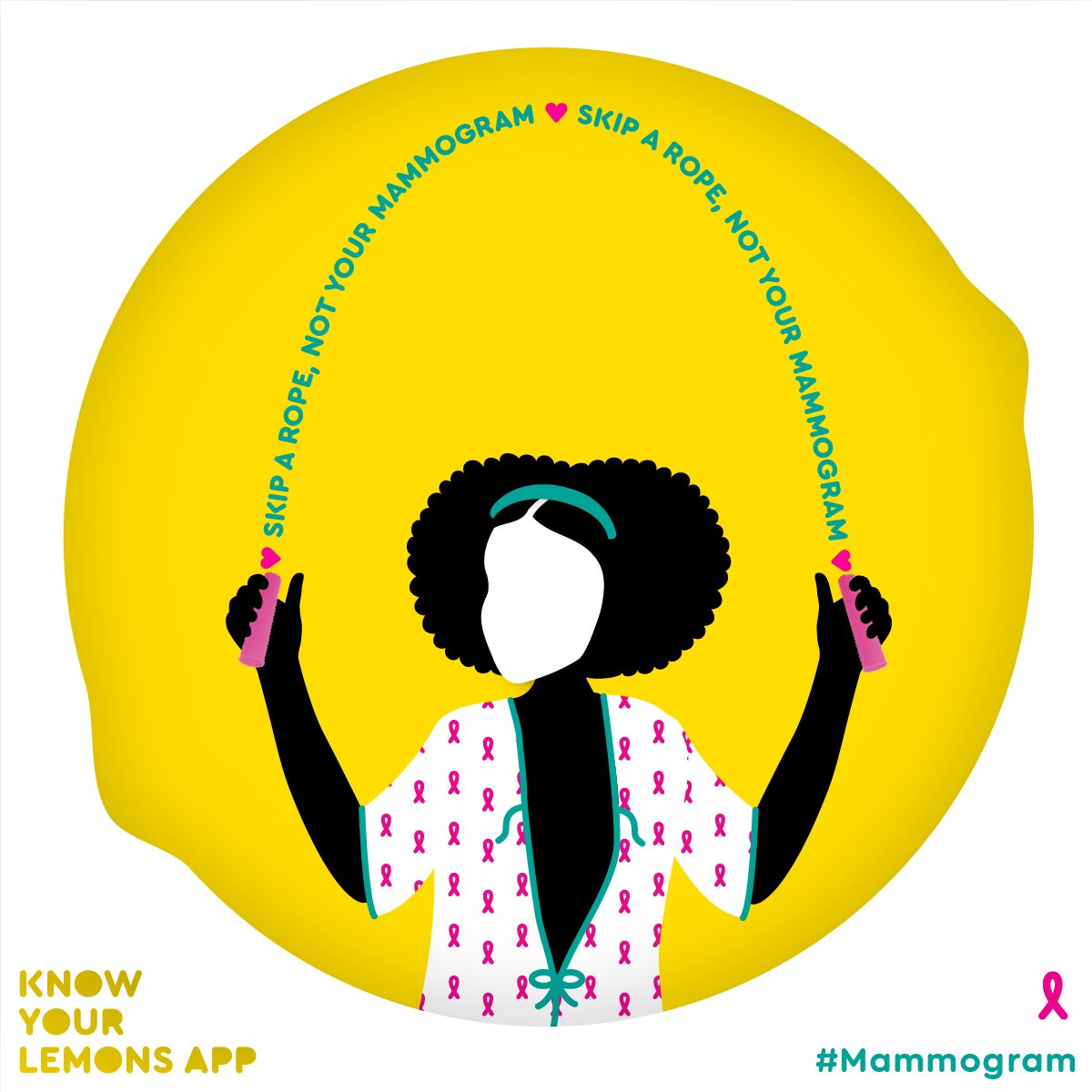 knowyourlemons's tweet photo. You'll be jumping for joy knowing that the Know Your Lemons app will remind you about your mammogram! Share this app with your breastie. Link in bio.
#mammogram #breasthealth #breasthealthapp #breastie #breastfriend #jump #jumprope #healthapp #reminder https://t.co/ilozDrem4l
