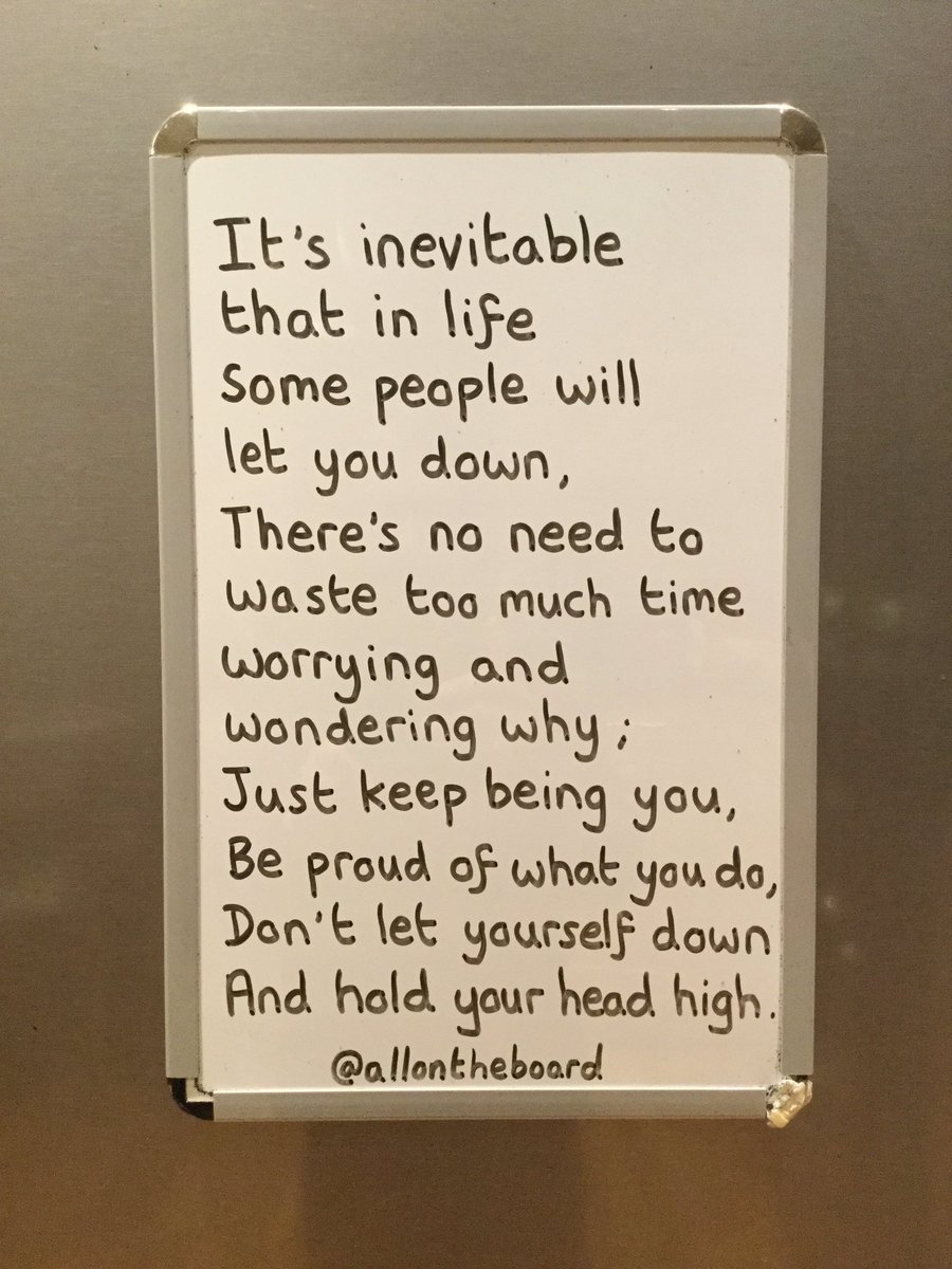 There will be times in life that people let you down, but try not to let yourself down. 
Just keep being you and be proud of what you do. 
YOU really are special.