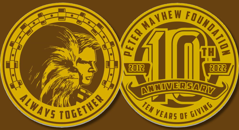Peter Mayhew Foundation: 10th anniversary challenge coin - https://t.co/FFYrFHnwX8 #StarWars #FanthaTracks #petermayhewfoundation @TheWookieeRoars https://t.co/jJpjLit03X
