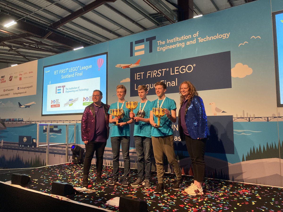 McLarenSTEM's tweet photo. So very proud of our @McLarenHigh STEM Troopers team today. The standard of competition at the @FLLUK was really high, but they managed to win overall. Theyโve worked so hard over the last year and fully deserve their success #STEMChampions #FLLScotland https://t.co/65jHq0O9CK