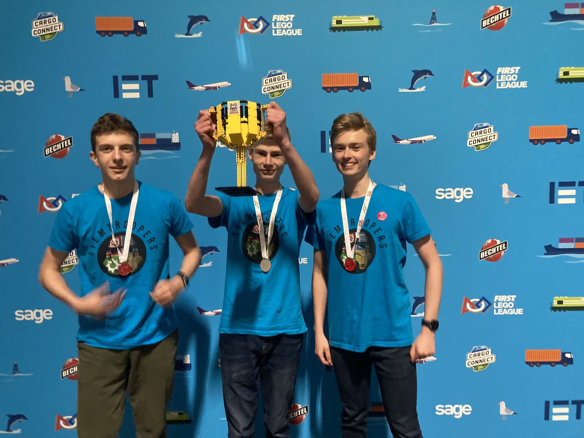 McLarenSTEM's tweet photo. So very proud of our @McLarenHigh STEM Troopers team today. The standard of competition at the @FLLUK was really high, but they managed to win overall. Theyโve worked so hard over the last year and fully deserve their success #STEMChampions #FLLScotland https://t.co/65jHq0O9CK
