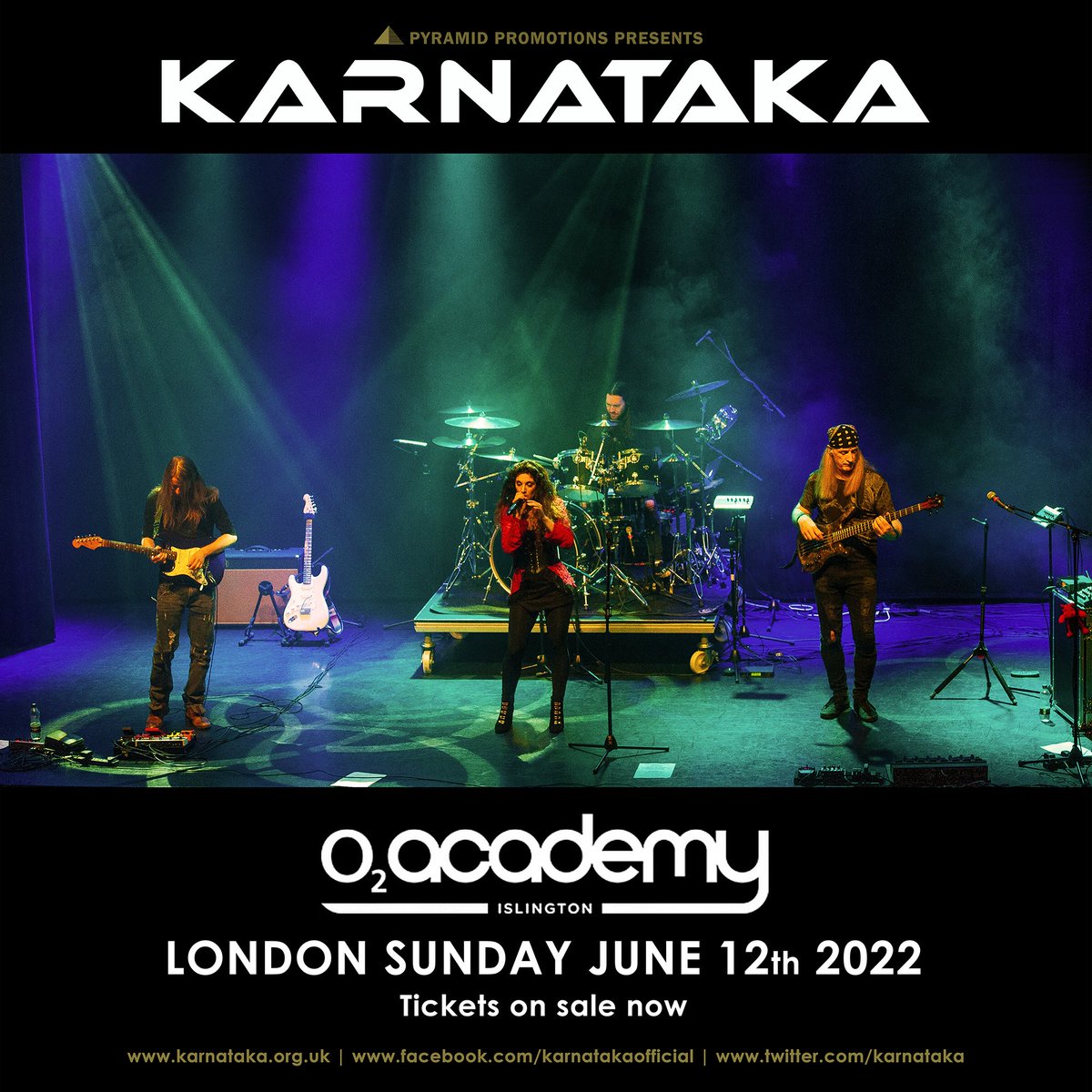 Really looking forward to our London show tomorrow at the O2 Academy Islington. 🤟 Doors 7pm and band on 8pm. Tickets @ bit.ly/3tpc6Hu #karnataka #prog #symphonic #newdawnrisingtour