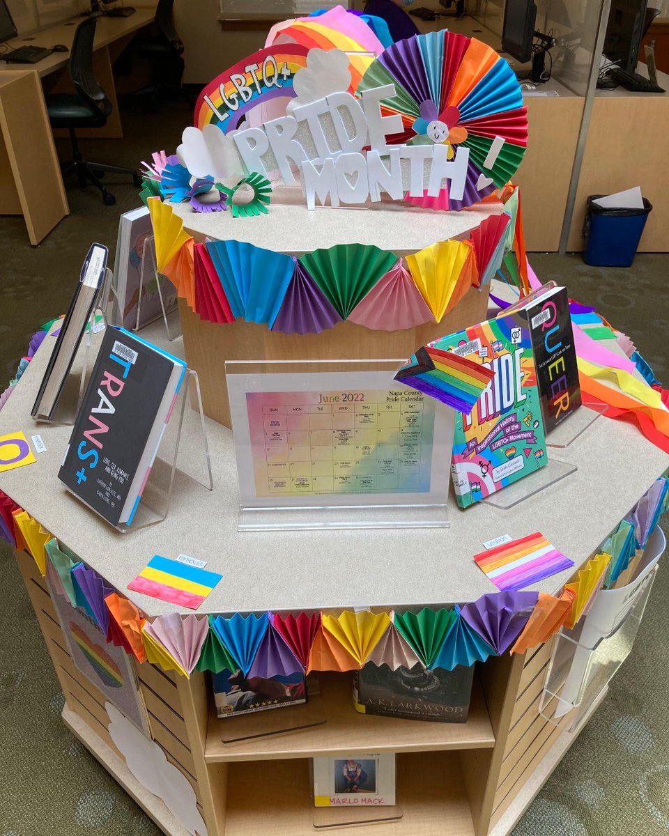 Napa_Library's tweet photo. June is pride Month! We're celebrating this month by showing our support for our LGBTQ+ community at all four library locations. Stop by to see our displays, grab a book or two, and find out what Pride events we have coming up!
#NapaCountyLibrary #PrideMonth #LGBTQ https://t.co/gPi2WLXZJR