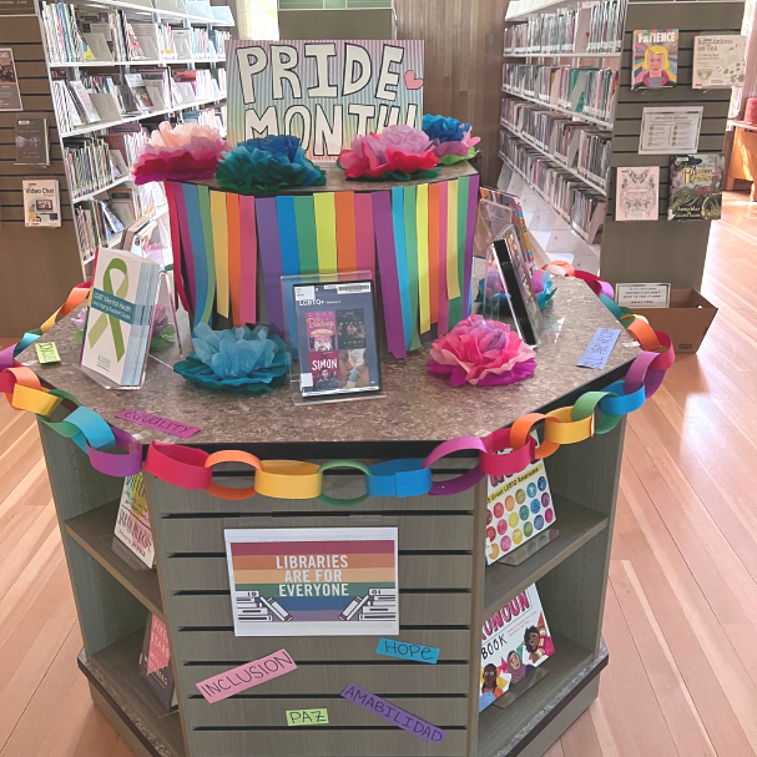 Napa_Library's tweet photo. June is pride Month! We're celebrating this month by showing our support for our LGBTQ+ community at all four library locations. Stop by to see our displays, grab a book or two, and find out what Pride events we have coming up!
#NapaCountyLibrary #PrideMonth #LGBTQ https://t.co/gPi2WLXZJR
