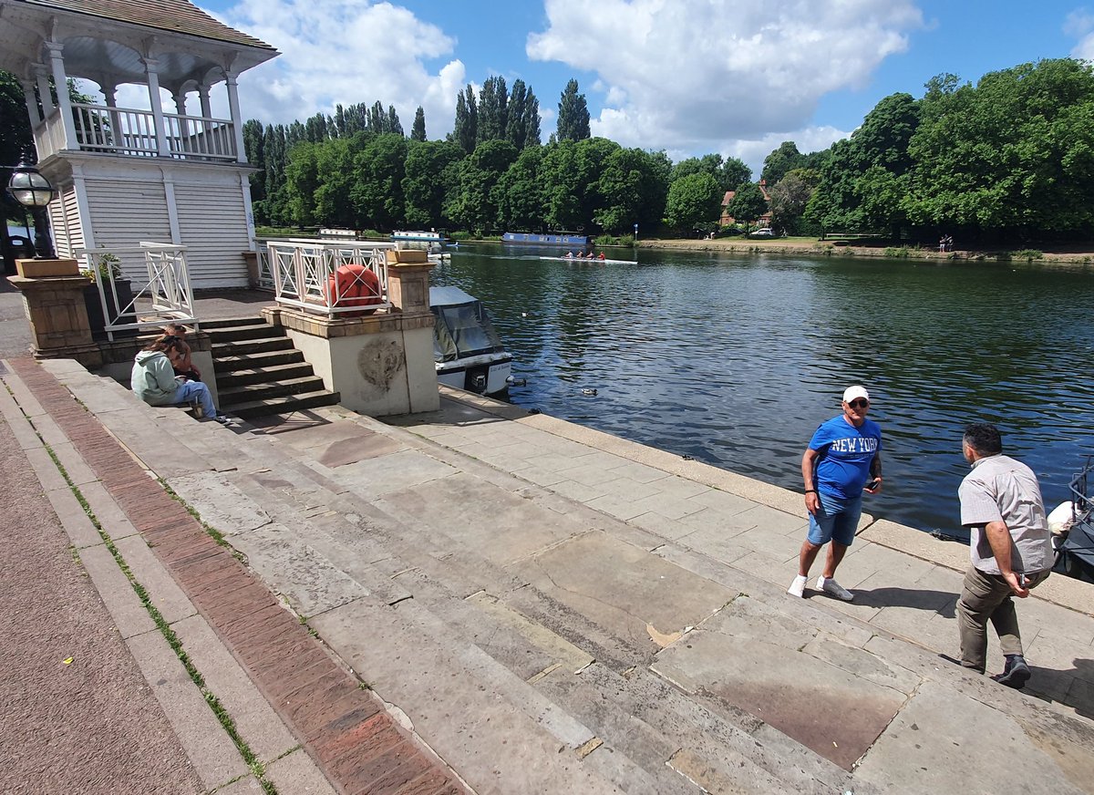 After 2 years + trader who squatted on public space to run a business  ia moved on by Injunction 

Space free 4 young feeders of ducks and those to ponder life by the water once more. 

Thanks to  <a href="/RBKingston/">Kingston Council</a> officers and community champs for caring.