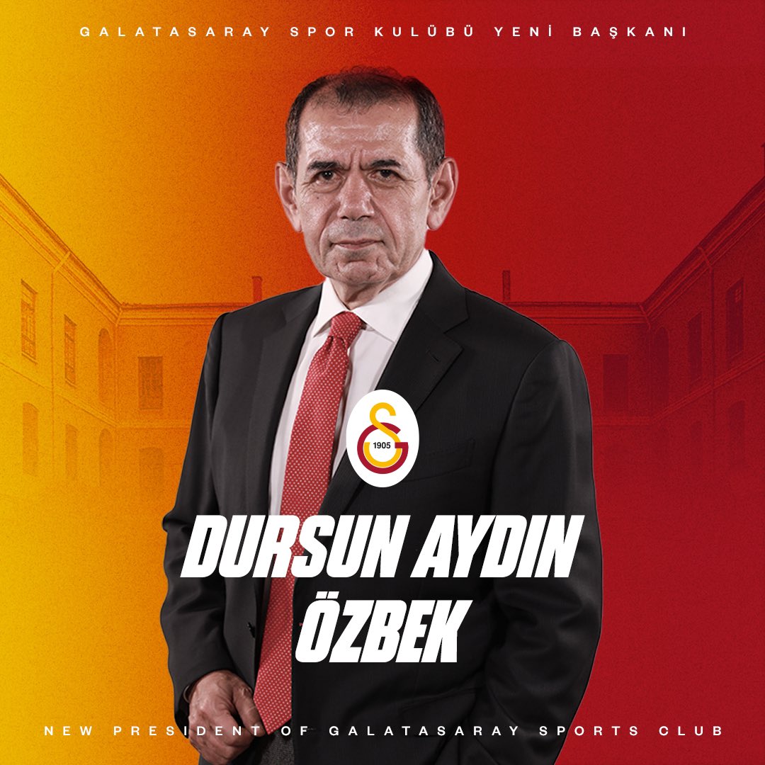 Galatasaray Spor Kulübü'nün 36. Başkanı Dursun Aydın Özbek, ikinci kez Başkan seçildi. #Seçim2022