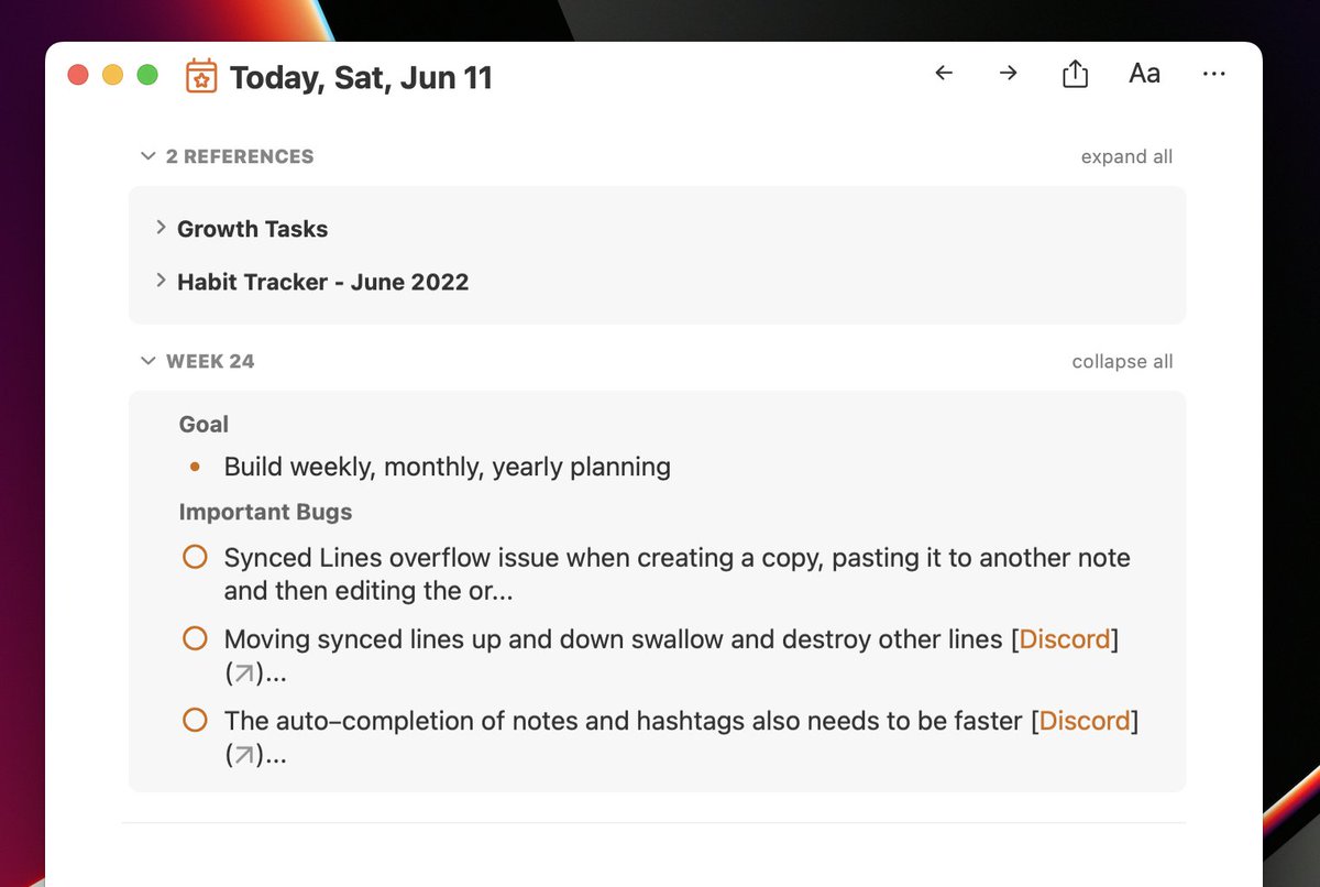 NotePlan tweet media