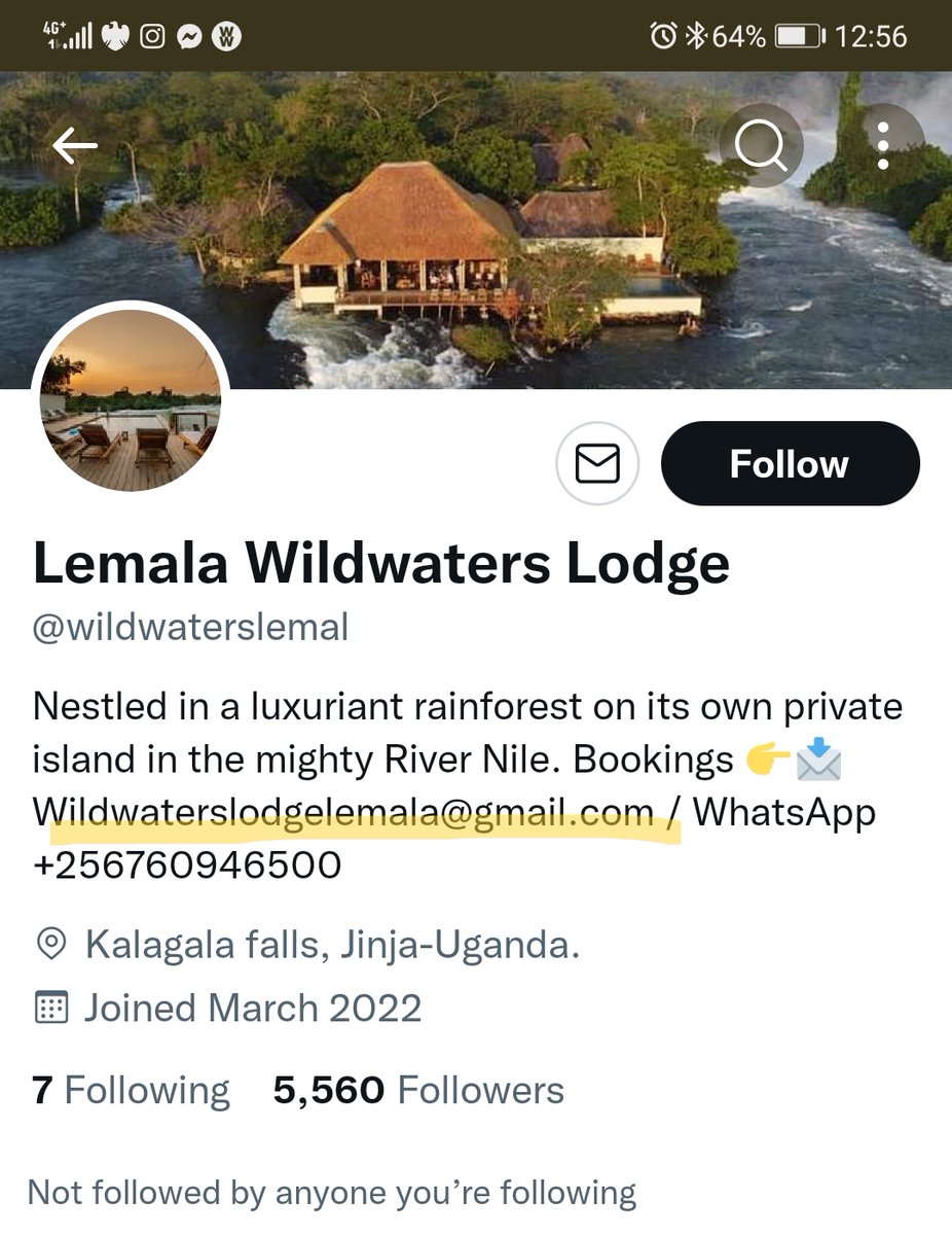 WildwatersLodge's tweet image. Please note that THIS is the official Lemala Wildwaters page.  Our email domain is @wildwaters.com  and NOT a @gmail.com address.  These guys are frauds.  Please do NOT book via them.  Please stay safe and don't get caught out!  #therealwildwaters