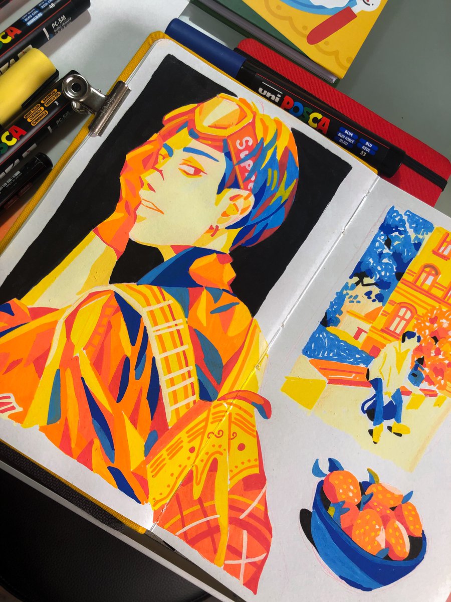 naxx__sg's tweet photo. posca practice spread no.?? 🐿💥 https://t.co/Ys4Z5wLYU1