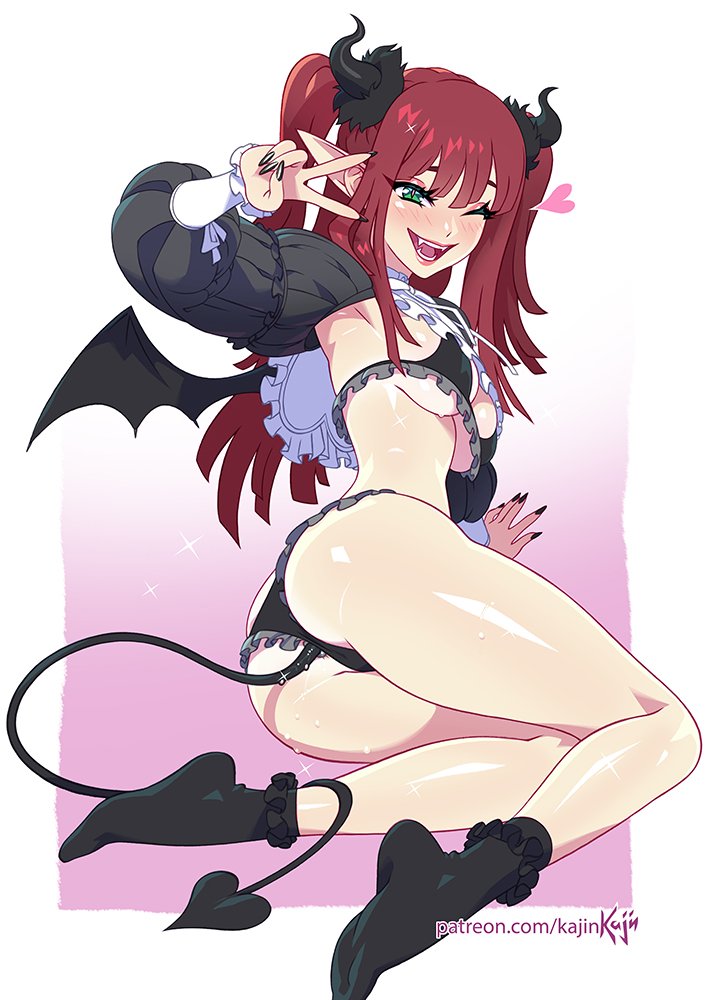 Negakajin's tweet photo. Succubus Kitagawa 🦇❤️✨ https://t.co/fv55HiMDZB