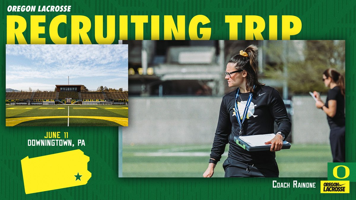 OregonWLAX's tweet photo. Looking for future Ducks on the east coast! 

#Flock23 x #Flock24 https://t.co/l1GKNOaENh