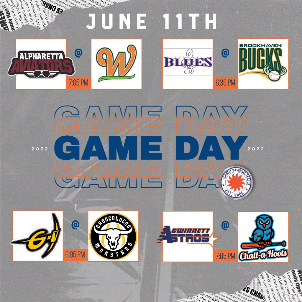 SunbeltBaseball's tweet photo. It’s game day in the Sunbelt! Tune into our games tonight! (All times are local) https://t.co/gm1zIluGkY