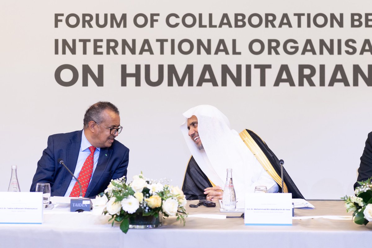 MhmdAlissa's tweet image. Pleased to speak yesterday at the opening of the Forum of Collaboration Between International Organizations on Humanitarian Aid in Geneva in the presence of so many humanitarian leaders. Their partnership with the MWL is critical in so many places around the world.