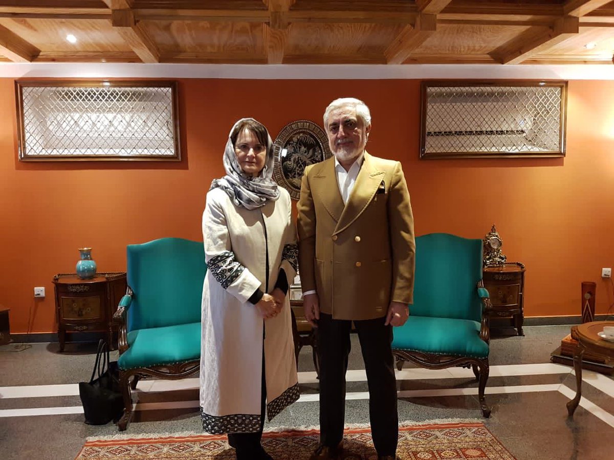 Today, UN Special Representative <a href="/DeborahLyonsUN/">Deborah Lyons</a> held her farewell meeting with <a href="/DrabdullahCE/">Dr. Abdullah Abdullah</a>, upon his return to #Kabul, highlighting the importance of inclusion, counter-terrorism and the key role of the region in shaping #Afghanistan's future.