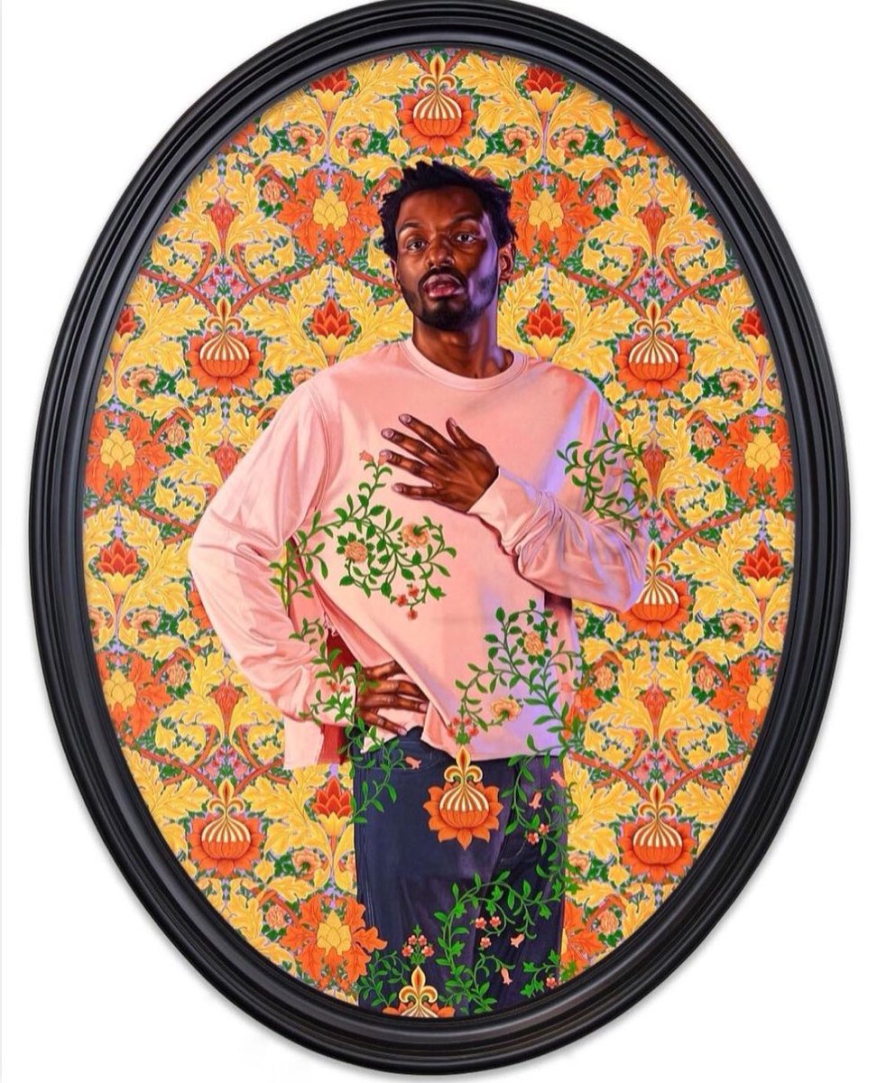 Portrait of Najee Hall ||, 2022 oil on linen 96'x 69' @kehindewiley @SeanKellyNY