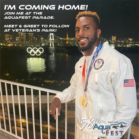 kenny_bednarek's tweet photo. Home this weekend! Going to be at the Aqua Fest parade in Rice Lake tomorrow 😊 Join me at the parade to celebrate and for chance to meet me after at the Park 2:00pm onwards. https://t.co/kEGwNYpreX