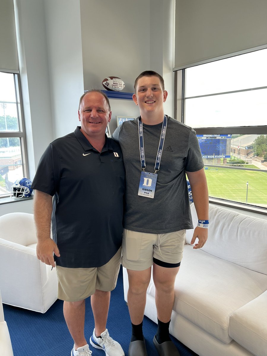 After a great visit and conversation with <a href="/CoachCushing/">Adam Cushing</a>, I’ve been offered a full scholarship <a href="/DukeFOOTBALL/">Duke Football</a>! <a href="/CoachMikeElko/">Coach Mike Elko</a> @TrueBlueTrooper @LukeShivelyDU <a href="/DUFBRecruit/">Duke Football Recruiting</a> #BleedBlue #Duke #GoDuke 🔵⚪️<a href="/KLEINCAINFB/">Klein Cain Football</a> #ReignCain #CO2024 #txhsfb #ACC
