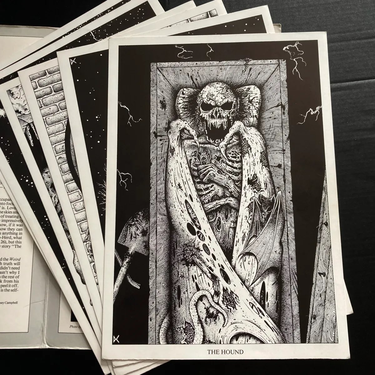 Alldatalostbook's tweet photo. Dave Carson’s Haunters of The Dark portfolio, limited to 450 signed and numbered copies containing six prints, a stunning set

https://t.co/q3cFE4lXd6

#alldatalostbooks #paperbackhorror #horror #horrorbooks #vintagehorror #hplovecraft #jimpitts #davecarson https://t.co/QDnKo1YZM2