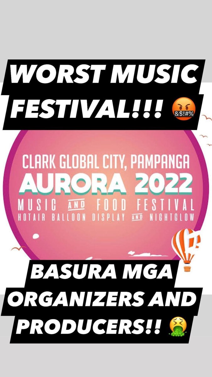 wagkangbarbero1's tweet photo. WORST MUSIC FESTIVAL!!! 
#aurorafest2022 
#aurora2022 

RT if you feel me! https://t.co/kVfJTqCwe0